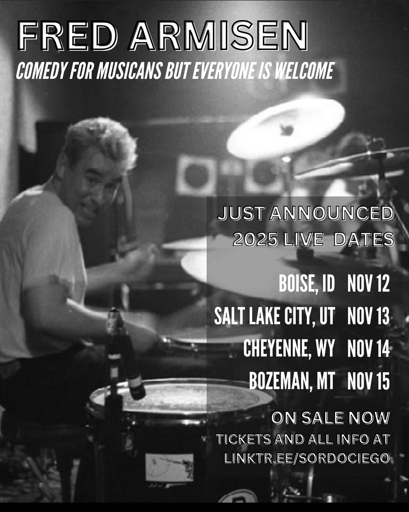 Fred Armisen Comedy for Musicians But Everyone is Welcome Tour Poster 2025
